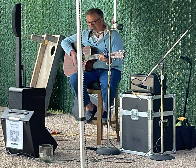 Playing at Gray Sail Brewery